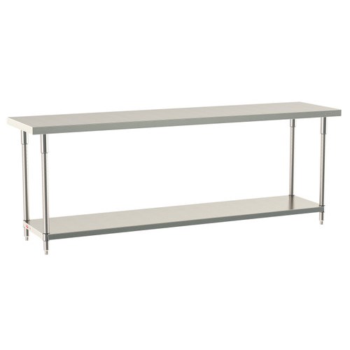 InterMetro Industries TWS2496FS-304-S TableWorx Stationary 24" x 96 " - 304 Surface - Stainless Steel Under Shelf - All Stainless Steel Finish