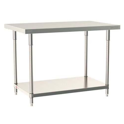 InterMetro Industries TWS3048FS-304-S TableWorx Stationary 30" x 48 " - 304 Surface - Stainless Steel Under Shelf - All Stainless Steel Finish