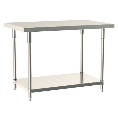 InterMetro Industries TWS3048FS-316-S TableWorx Stationary 30" x 48 " - 316 Surface - Stainless Steel Under Shelf - All Stainless Steel Finish