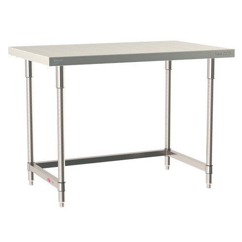 InterMetro Industries TWS3048SU-316-S TableWorx Stationary 30" x 48 " - 316 Surface - Stainless Steel 3-Sided Frame - All Stainless Steel Finish