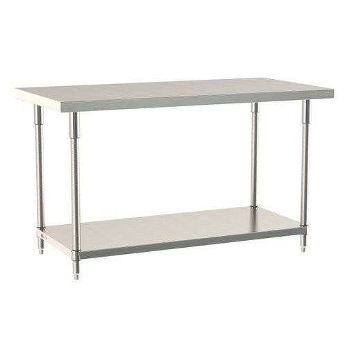 InterMetro Industries TWS3060FS-316-S TableWorx Stationary 30" x 60 " - 316 Surface - Stainless Steel Under Shelf - All Stainless Steel Finish