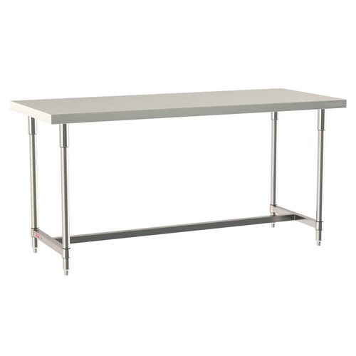 InterMetro Industries TWS3072SI-304-S TableWorx Stationary 30" x 72 " - 304 Surface - Stainless Steel I-Frame - All Stainless Steel Finish