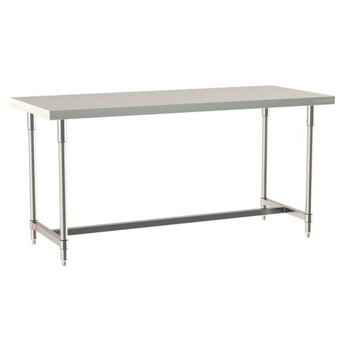 InterMetro Industries TWS3072SI-316-S TableWorx Stationary 30" x 72 " - 316 Surface - Stainless Steel I-Frame - All Stainless Steel Finish