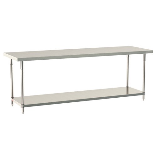 InterMetro Industries TWS3096FS-304-S TableWorx Stationary 30" x 96 " - 304 Surface - Stainless Steel Under Shelf - All Stainless Steel Finish