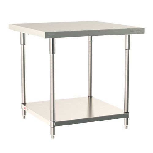 InterMetro Industries TWS3636FS-316-S TableWorx Stationary 36" x 36 " - 316 Surface - Stainless Steel Under Shelf - All Stainless Steel Finish