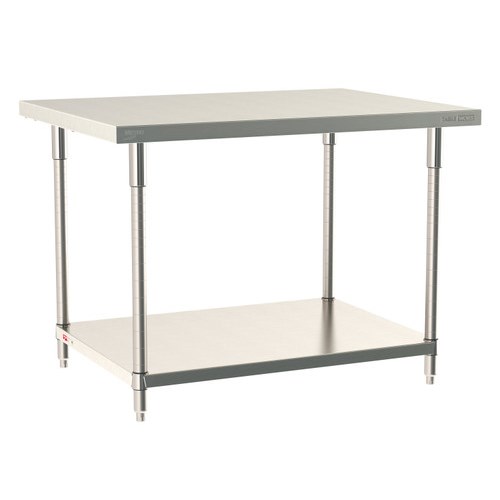 InterMetro Industries TWS3648FS-304-S TableWorx Stationary 36" x 48 " - 304 Surface - Stainless Steel Under Shelf - All Stainless Steel Finish