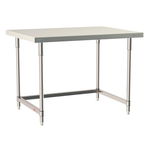 InterMetro Industries TWS3648SU-304-S TableWorx Stationary 36" x 48 " - 304 Surface - Stainless Steel 3-Sided Frame - All Stainless Steel Finish