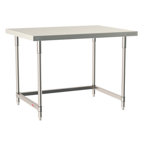 InterMetro Industries TWS3648SU-316-S TableWorx Stationary 36" x 48 " - 316 Surface - Stainless Steel 3-Sided Frame - All Stainless Steel Finish