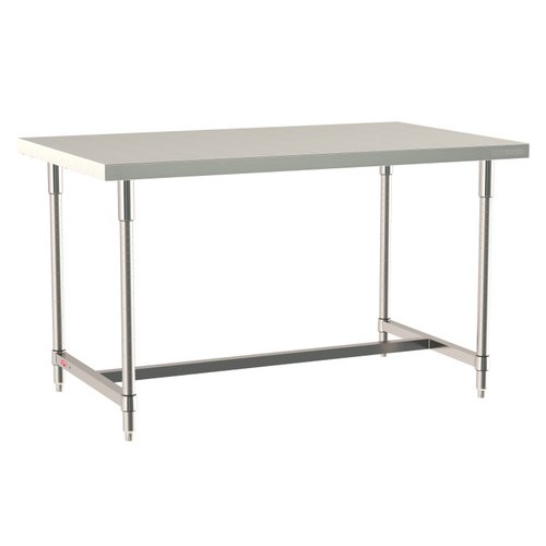 InterMetro Industries TWS3660SI-304-S TableWorx Stationary 36" x 60 " - 304 Surface - Stainless Steel I-Frame - All Stainless Steel Finish