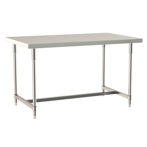 InterMetro Industries TWS3660SI-316-S TableWorx Stationary 36" x 60 " - 316 Surface - Stainless Steel I-Frame - All Stainless Steel Finish