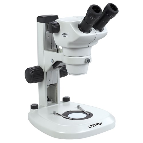 Unitron 13101 - Z850 Series Binocular Zoom Stereo Microscope - LED Incident & Transmitted Focusing Stand