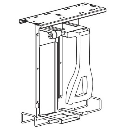 Workrite Ergonomics 902 - Vertical Locking CPU Holder