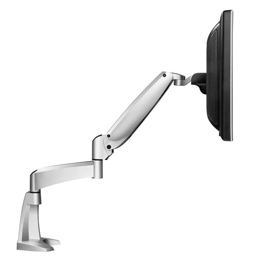 Workrite Ergonomics PA1000-S - Poise Arm w/C-Clamp & Grommet Mount - 23.25" Reach - Silver