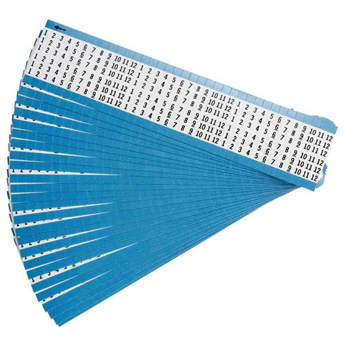 Brady WM-1-12-PK Wire Marker 1-12 consecutive - 25 cards/pk