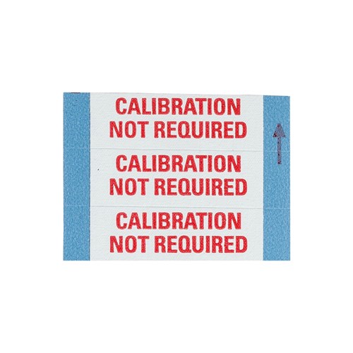 Brady WO-53-PK Cloth "Calibration Not Required" Write-On Labels, 0.5 in H x 1.5 in W, 25 p/pk