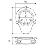 Unitron 15875 LED ring light with vertical LED - 54 LEDs - 8000K color temp - 61mm I.D. - variable intensity - AC adapter