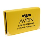 Aven Tools 18480ARS - Artis 9-Piece Tweezers Set w/Carrying Case