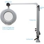 Aven Tools 26501-LFL-LED - ProVue Deluxe Magnifying Lamp [2.25x] w/White and Amber LEDs