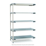 InterMetro Industries 5AX317GX3 5AX317GX3 5-Shelf Plastic Industrial Shelving Add-On Unit - 18" x 24" x 74"