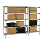 InterMetro Industries 5AX367GX3 5AX367GX3 5-Shelf Plastic Industrial Shelving Add-On Unit - 18" x 60" x 74"