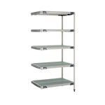 InterMetro Industries 5AX537GX3 5AX537GX3 5-Shelf Plastic Industrial Shelving Add-On Unit - 24" x 36" x 74"