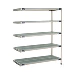 InterMetro Industries 5AX567GX3 5AX567GX3 5-Shelf Plastic Industrial Shelving Add-On Unit - 24" x 60" x 74"