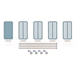 InterMetro Industries 5X337EGX3 5X337EGX3 5-Shelf Industrial Plastic Shelving Mobile Cart - Solid Bottom Shelf - 18" x 36" x 79.3125"