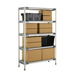 InterMetro Industries 5X357GX3 5X357GX3 5-Shelf Plastic Industrial Shelving Starter Unit - 18" x 48" x 74"