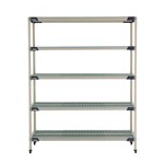 InterMetro Industries 5X367GX3 5X367GX3 5-Shelf Plastic Industrial Shelving Starter Unit - 18" x 60" x 74"