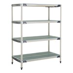 InterMetro Industries 5X517GX3 5X517GX3 5-Shelf Plastic Industrial Shelving Starter Unit - 24" x 24" x 74"