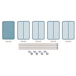 InterMetro Industries 5X537EGX3 5X537EGX3 5-Shelf Industrial Plastic Shelving Mobile Cart - Solid Bottom Shelf - 24" x 36" x 79.3125"