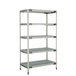 InterMetro Industries 5X547GX3 5X547GX3 5-Shelf Plastic Industrial Shelving Starter Unit - 24" x 42" x 74"