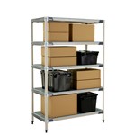 InterMetro Industries 5X557GX3 5X557GX3 5-Shelf Plastic Industrial Shelving Starter Unit - 24" x 48" x 74"