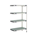 InterMetro Industries AX336GX3 AX336GX3 4-Shelf Plastic Industrial Shelving Add-On Unit - 18" x 36" x 63"