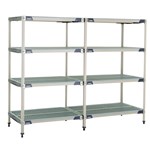 InterMetro Industries AX536GX3 AX536GX3 4-Shelf Plastic Industrial Shelving Add-On Unit - 24" x 36" x 63"