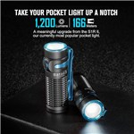 Olight B08R66DKYS OLIGHT Baton3 - 1200 Lumens - Ultra-Compact - Rechargeable EDC Flashlight - Black