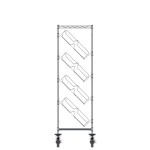 InterMetro Industries DC15EC Super Erecta Slanted Shelf Rack with One Flat and Four Slanted Shelves - 18" x 24"