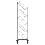 InterMetro Industries DC16EC Super Erecta Slanted Shelf Rack with Five Slanted Shelves - 18" x 24"