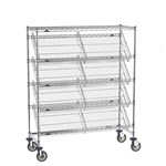 InterMetro Industries DC55EC Super Erecta Slanted Shelf Rack with One Flat and Four Slanted Shelves - 18" x 48"