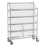 InterMetro Industries DC56EC Super Erecta Slanted Shelf Rack with Five Slanted Shelves - 18" x 48"