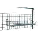 InterMetro Industries GS1436K3 SmartWall Grid Shelf with Retaining Ledge - Metroseal Green Epoxy - 14" x 36"