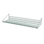 InterMetro Industries GS1448K3 SmartWall Grid Shelf with Retaining Ledge - Metroseal Green Epoxy - 14" x 48"