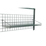 InterMetro Industries GS1448K3 SmartWall Grid Shelf with Retaining Ledge - Metroseal Green Epoxy - 14" x 48"