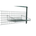 InterMetro Industries GS1830K3 SmartWall Grid Shelf with Retaining Ledge - Metroseal Green Epoxy - 18" x 30"