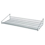 InterMetro Industries GS1848K3 SmartWall Grid Shelf with Retaining Ledge - Metroseal Green Epoxy - 18" x 48"