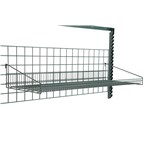 InterMetro Industries GS1848K3 SmartWall Grid Shelf with Retaining Ledge - Metroseal Green Epoxy - 18" x 48"