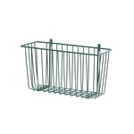 InterMetro Industries H209K3 Storage Basket for Super Erecta Wire Shelving and SmartWall Wall Shelving - Metroseal Green Epoxy - 13.375" x 5" x 7"