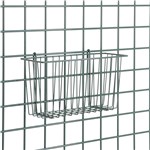 InterMetro Industries H209K3 Storage Basket for Super Erecta Wire Shelving and SmartWall Wall Shelving - Metroseal Green Epoxy - 13.375" x 5" x 7"