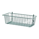 InterMetro Industries H210K3 Storage Basket for Super Erecta Wire Shelving and SmartWall Wall Shelving - Metroseal Green Epoxy - 17.375" x 7.5" x 5"