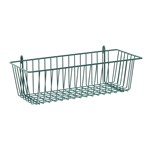 InterMetro Industries H210K3 Storage Basket for Super Erecta Wire Shelving and SmartWall Wall Shelving - Metroseal Green Epoxy - 17.375" x 7.5" x 5"